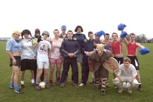 2003 Children In Need. Staff football team took on the 6th form