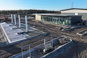 Filling station under construction at Eden Park, Malton