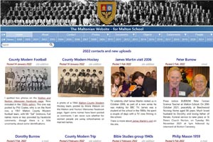 2022 Maltonians website index page