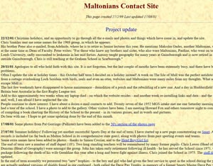 Maltonians Website Index 1999-2011
